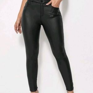 Faux Leather Jeans